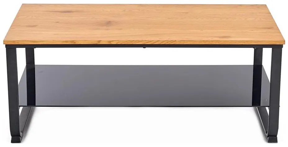 Masă de cafea ARTIGA 45x105 cm negru/bej