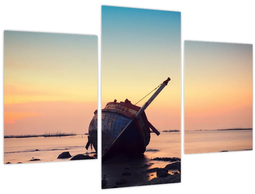 Tablou - Nava naufragiată (90x60 cm)