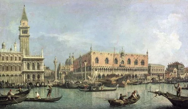 Reproducere The Molo and the Piazzetta San Marco, Venice, (1697-1768) Canaletto