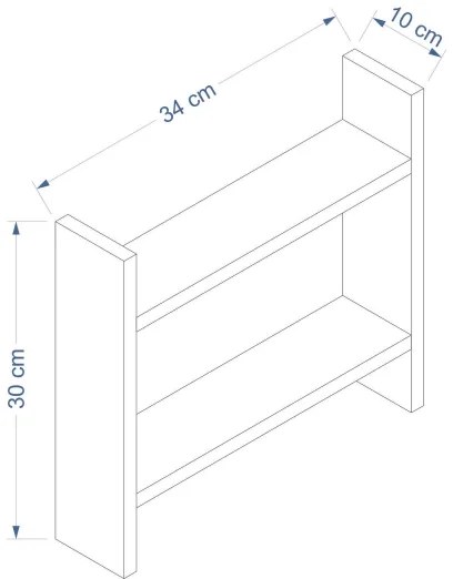 Raft de bucătărie DENVER 30x34 cm alb