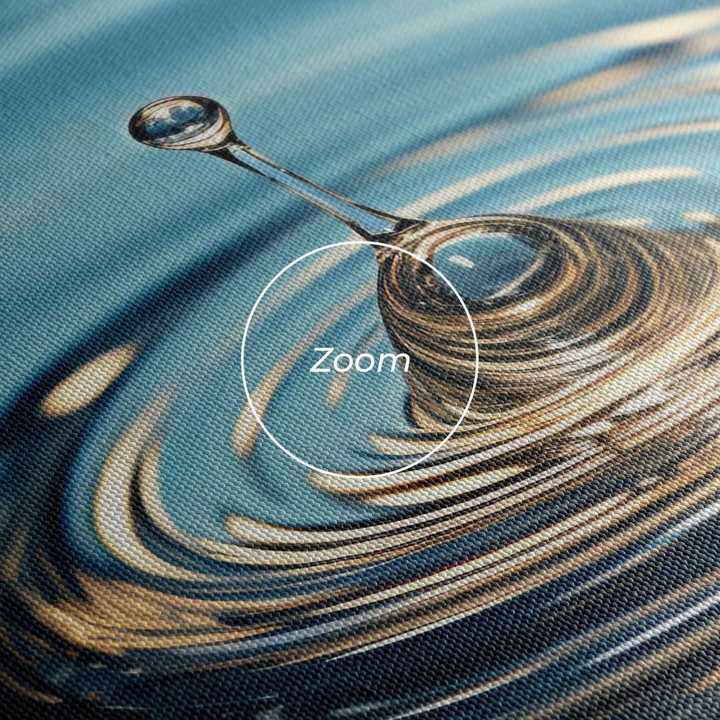 Tablou Canvas, 90x140cm, Dormitor si Living, Feng Shui, Apa, Cream Water Drop
