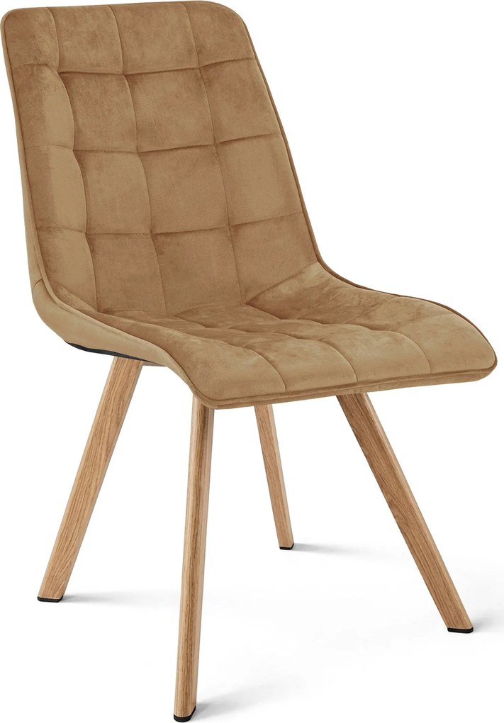 Scaun Bucatarie/Dining Spirit Plus Catifea Maro, Picioare Metalice, Finisaj Lemn