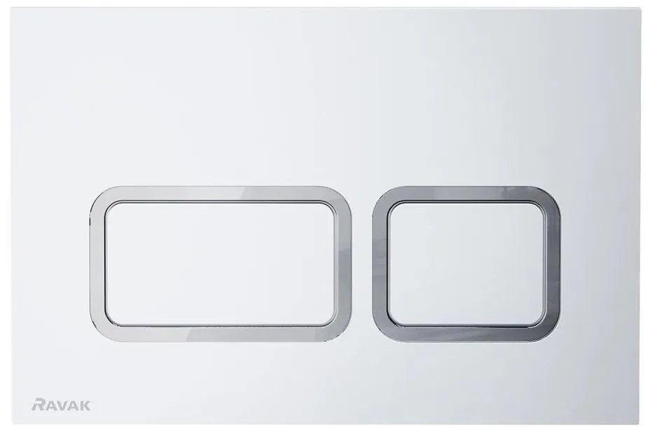 Ravak X01739 - Buton de evacuare TWIN 24,7 x 16,5 cm, alb