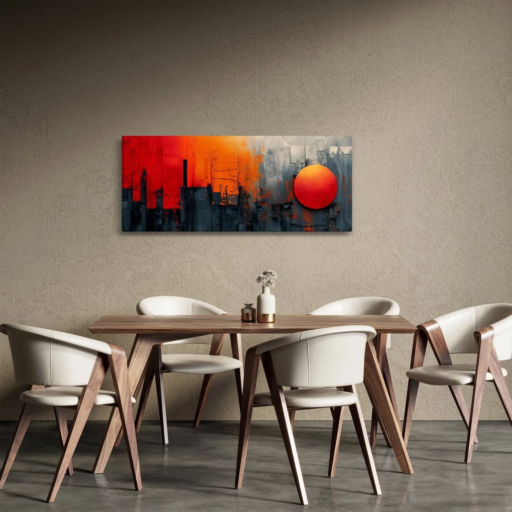 Tablou - Pictura abstractă a orașului (120x50 cm)