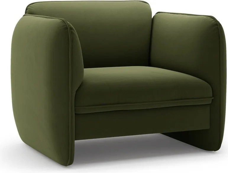 Fotoliu verde cu tapițerie din catifea Georgia – Micadoni