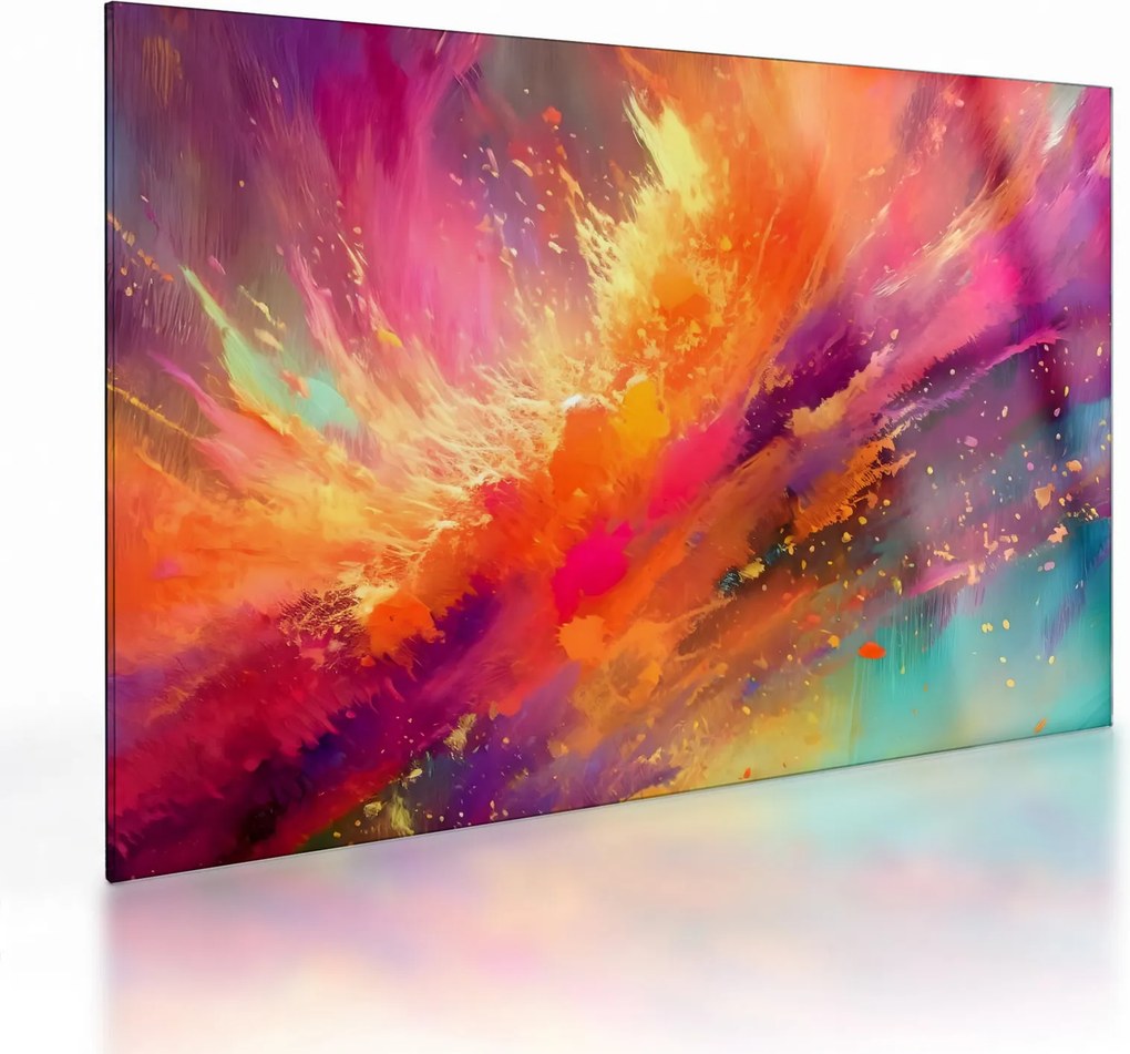 Tablou pe sticlă - Abstractizare dinamică (70x50 cm)