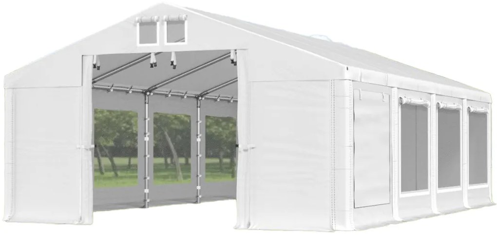 Cort de petrecere 4x8x2m Comfort PVC 560g cu plasă împotriva insectelor Summer