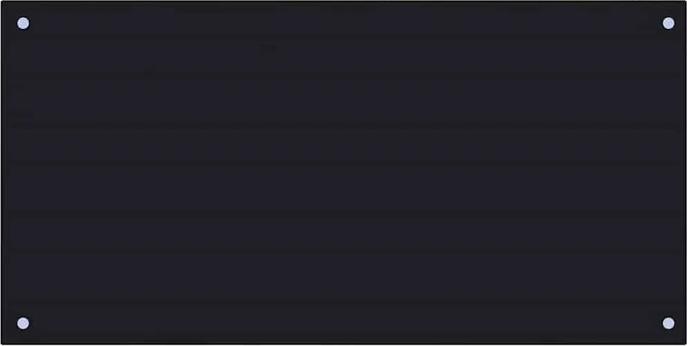 vidaXL Panou antistropi de bucătărie negru 100x50 cm sticlă securizată