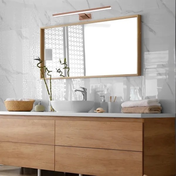 Lumină LED pentru oglindă de baie SHINE, 13,8 W, 230 V, 60 cm, IP44, aur roz