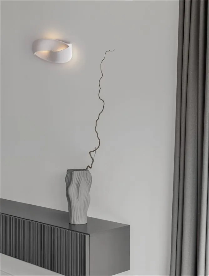 Aplica de perete LED design modern Infinity alb satin
