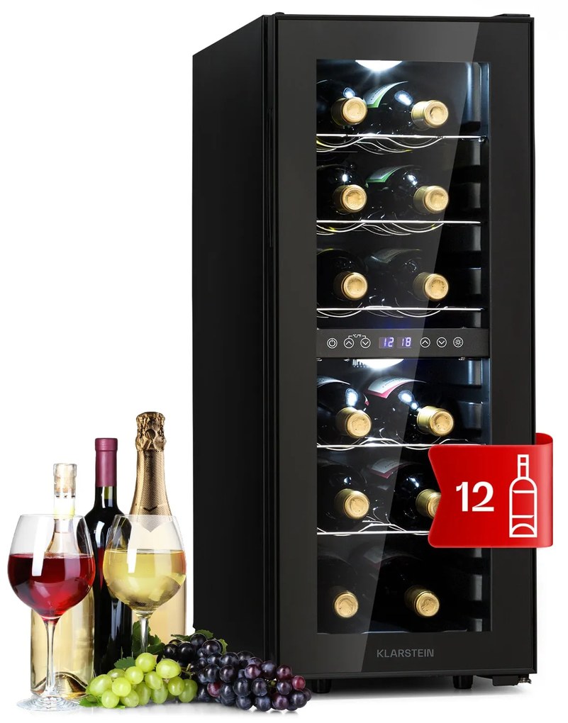 Shiraz 12 Duo răcitor de vinuri Duo 2 zone 42L/12 sticle 5-12 / 12-18 °C Touch