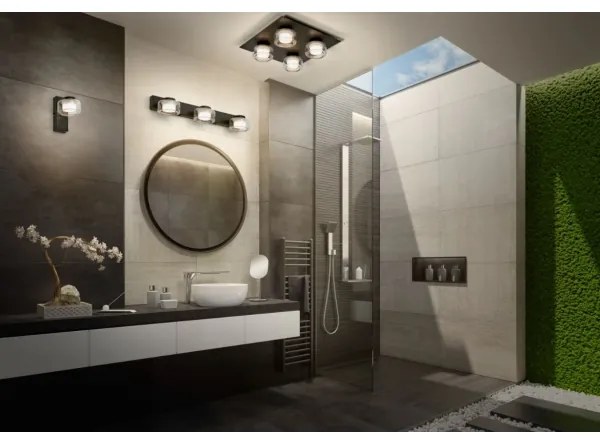 Osram - Aplică de perete pentru baie ORBIS FLAME LED/5,5W/230V IP44 neagră