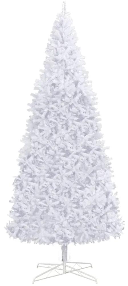 Set brad Craciun artificial cu LED-uri  globuri, alb, 400 cm 1, white and rose, 400 x 190 cm