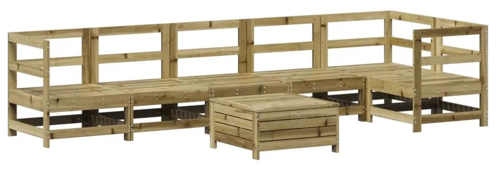 3250867 vidaXL Set canapea de grădină, 7 piese, lemn de pin tratat
