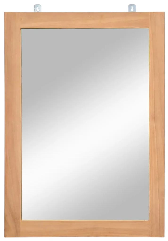 vidaXL Oglindă de perete, 50 x 70 cm, lemn masiv de tec