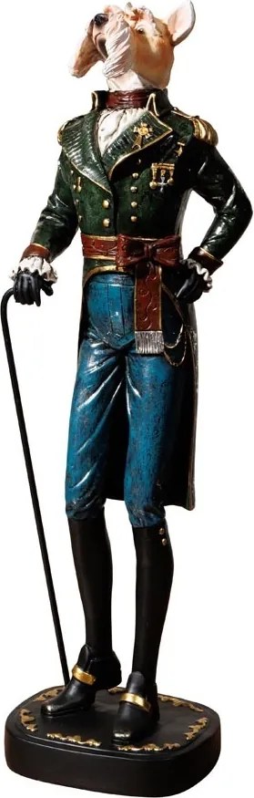 Statuie decorativă câine din rășină, H47 cm, "Dogmodore"
