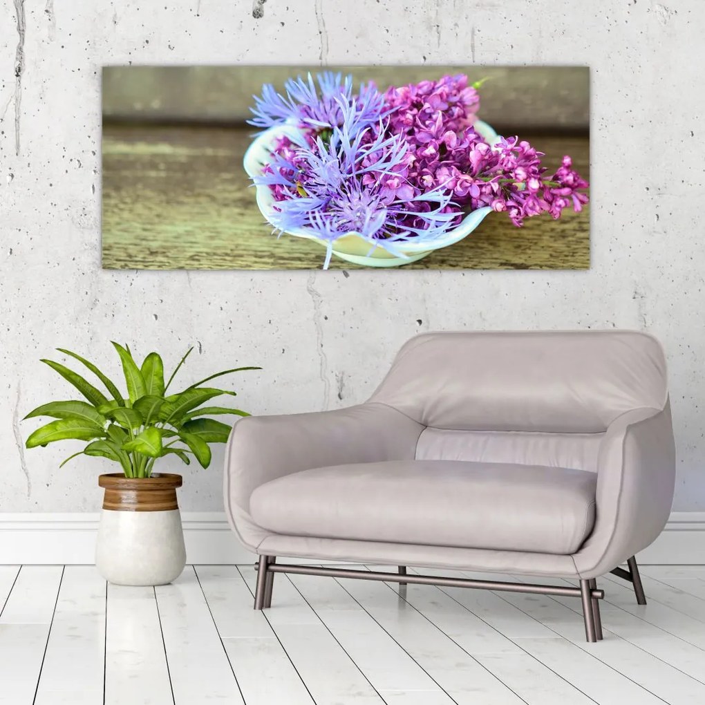Tablou - plantă violetă (120x50 cm)