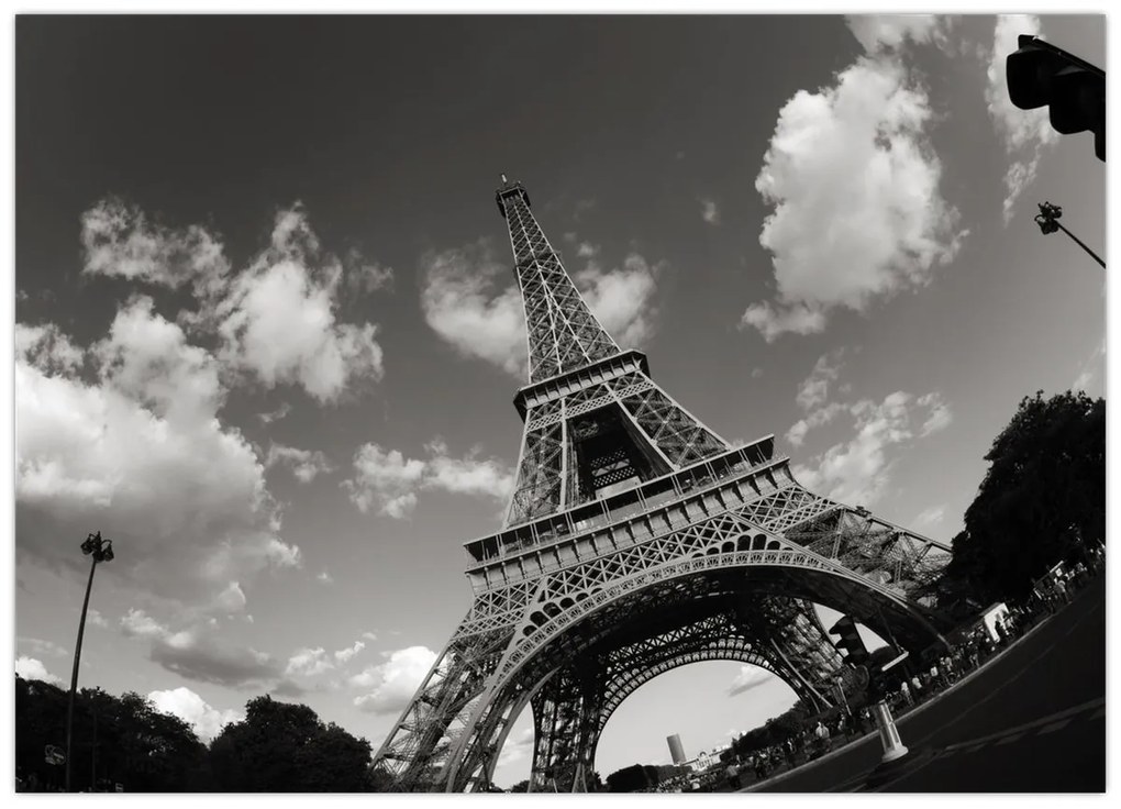 Tablou pe sticlă - Turnul Eiffel din Paris (70x50 cm)