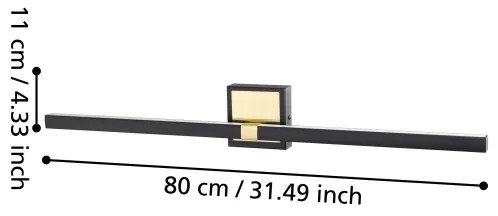 Aplică LED pentru baie Eglo 900929 PEGUERA LED/17,5W/230V IP44