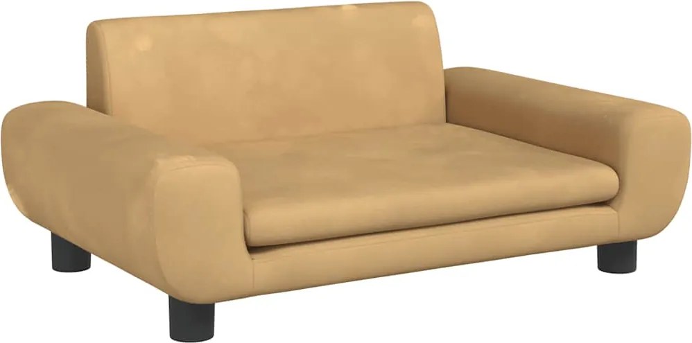 vidaXL Canapea pentru copii, maro, 70x45x33 cm, catifea