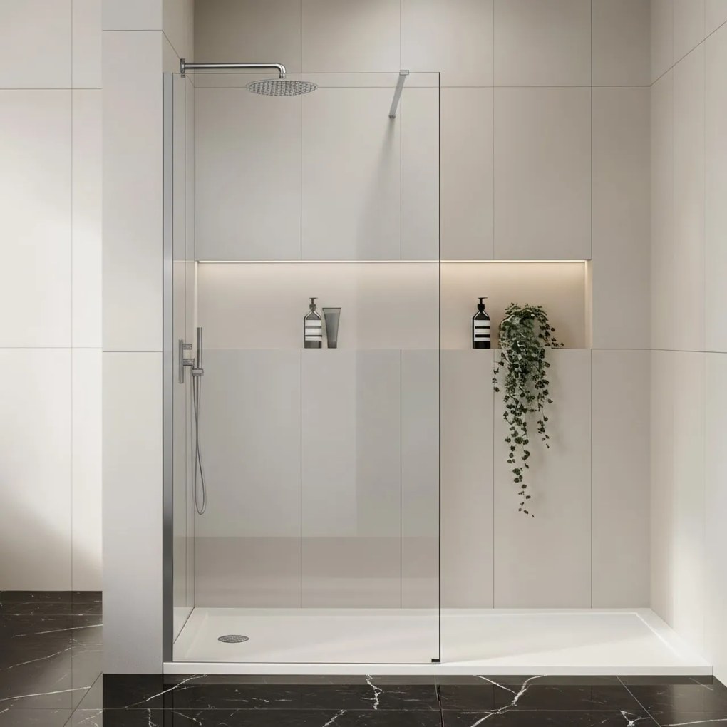 Paravan de dus Rea Flexi Transparent / Chrome 70