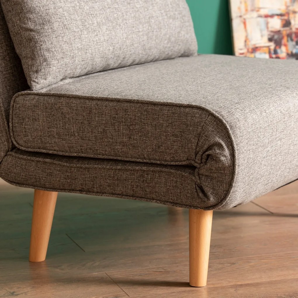 Fotoliu Folde Single Light Grey