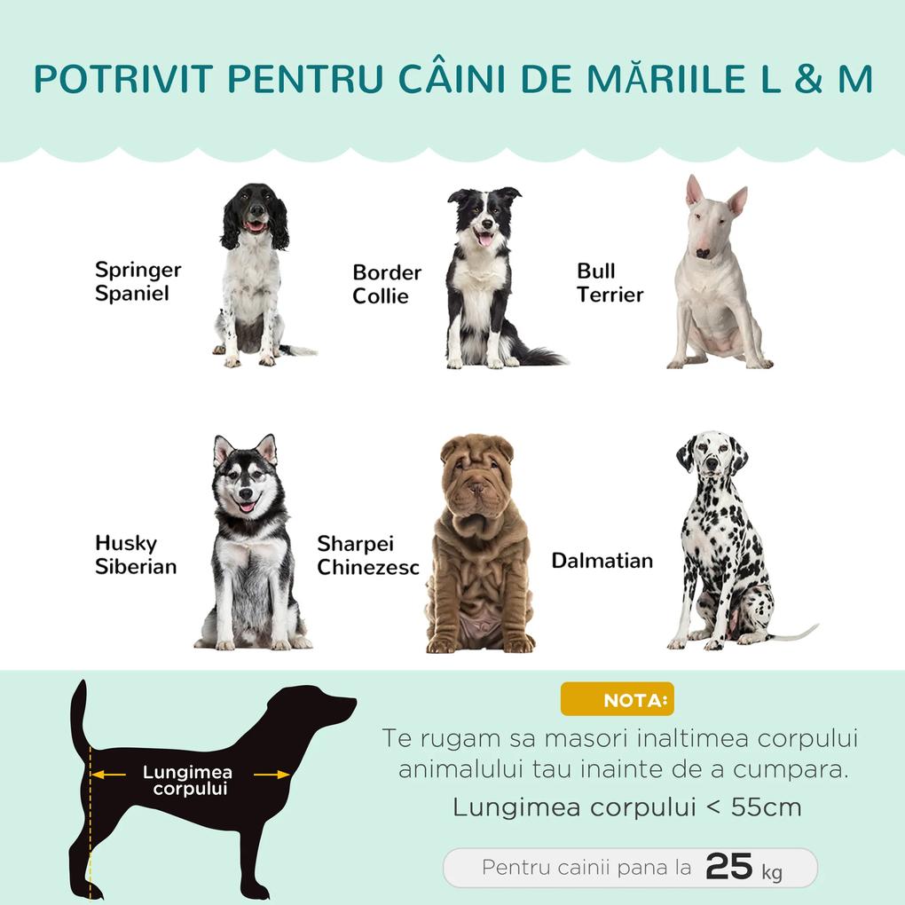 PawHut Canapea Verde pentru Câini Mijlocii-Mari, Suportă până la 32 kg, Tesatura Detasabila și Lavabilă, Confort Superior | Aosom Romania
