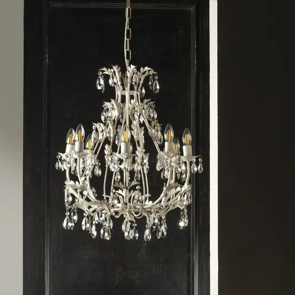ONLI - Candelabru pe lanț BOTTE 8xE14/6W/230V alb