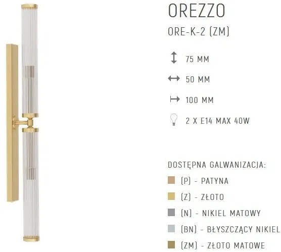 Aplica de perete design LUX realizata manual OREZZO