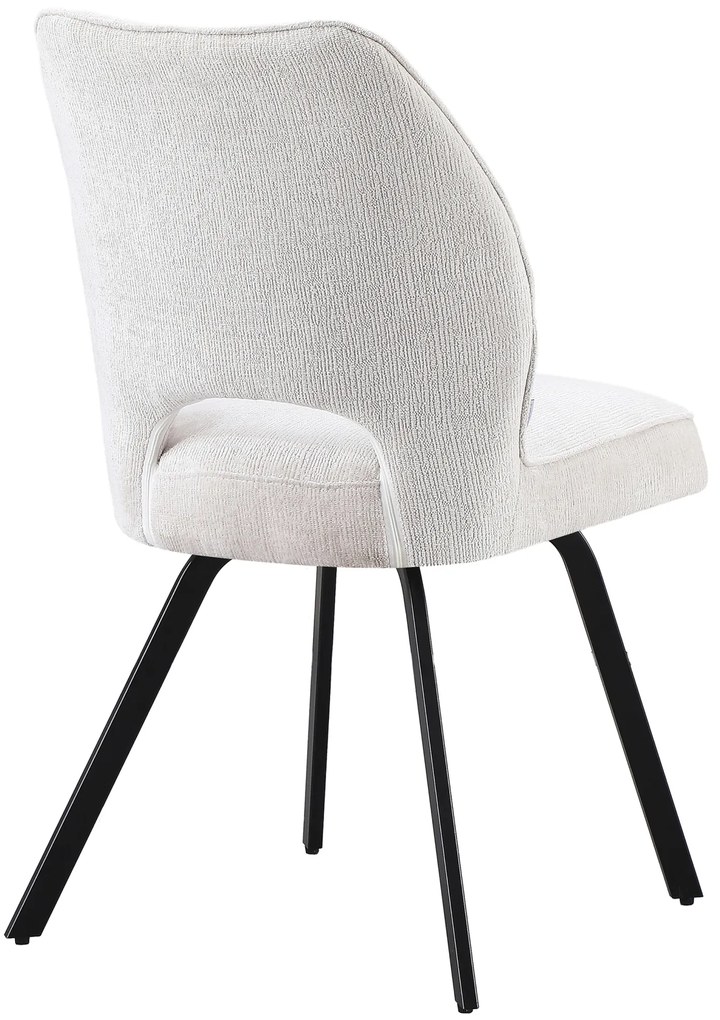 MAZZONI EXPORT TULIP Bej Deschis (material textil UF980-02) - SCAUN MODERN TAPIȚAT PENTRU SUFRAGERIE/LIVING/BIROU LOFT