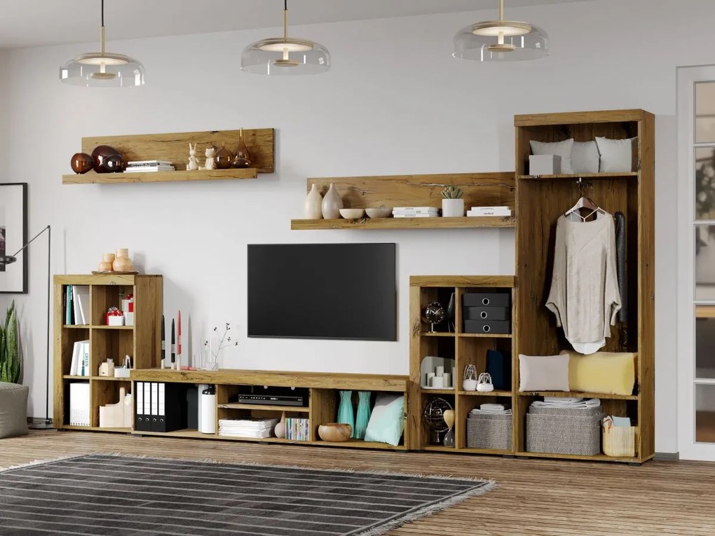 Set Mobila Living Odell Flagstaff Oak/Gri C03