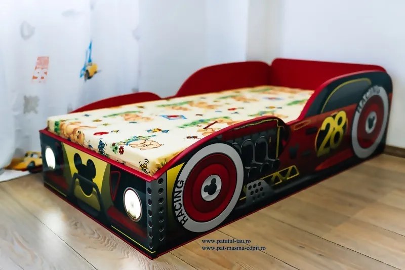 Pat masina Mickey cu lumini