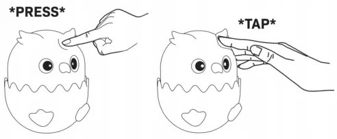 Lampă LED RGBW tactilă dimabilă pentru copii LED/1W/5V USB 1200 mAh roz bufniță