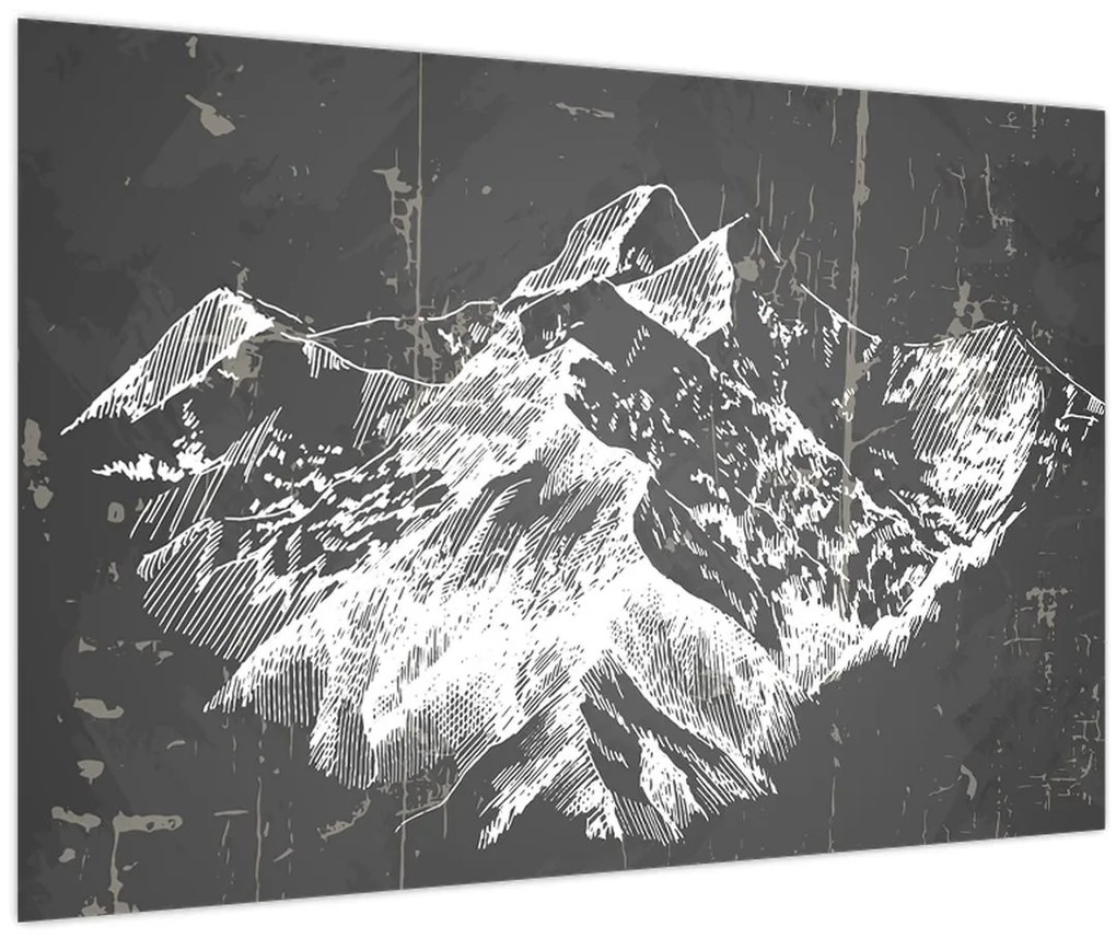Tablou - Ilustrație de munți (90x60 cm)