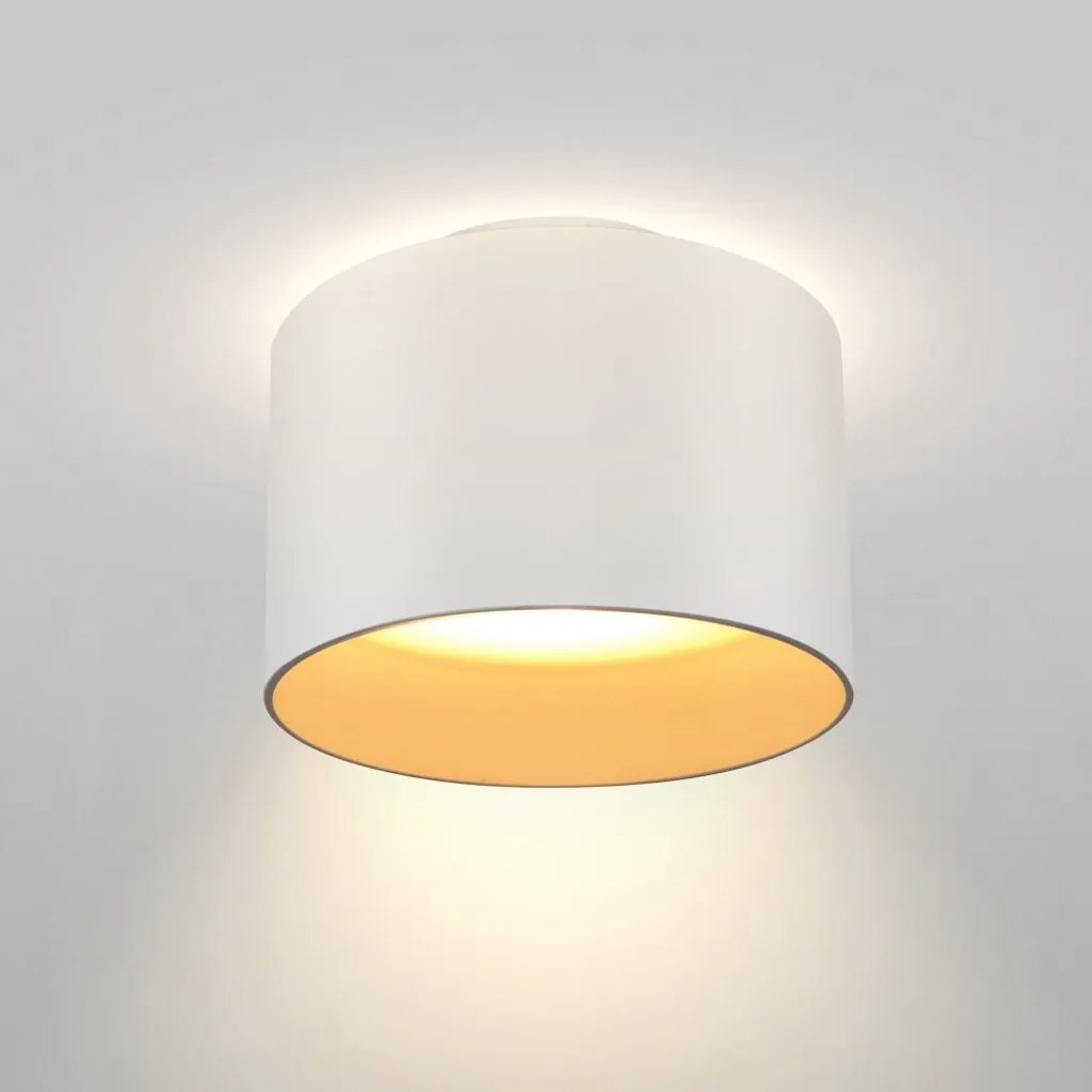 Spot LED aplicat design tehnic Planet alb