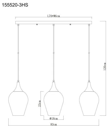 Lustra suspendata design modern LAVUS 3L