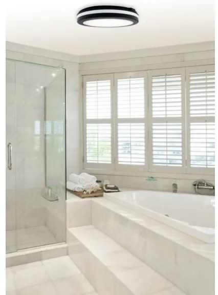 Corp de iluminat LED pentru baie COMET LED/24W/230V IP54 d. 30 cm negru Top Light