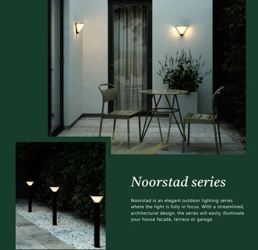 Aplica de perete exterior IP44 iluminat arhitectural Noorstad