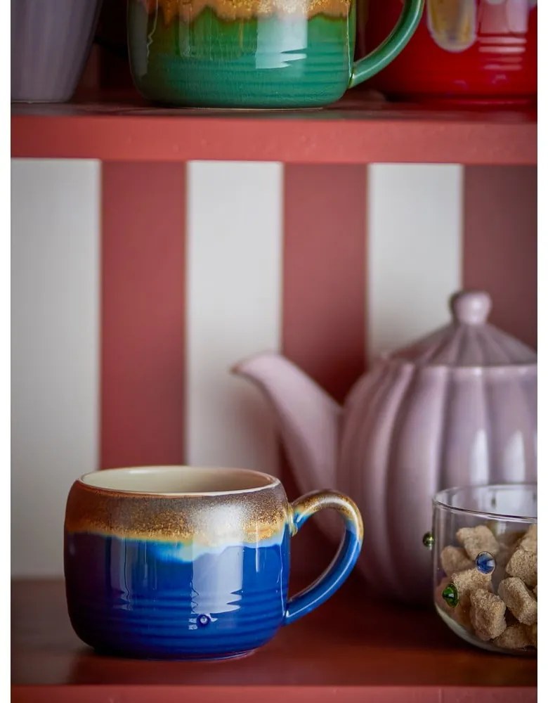 Căni albastre/maro 4 buc. din gresie 400 ml Sheen – Bloomingville