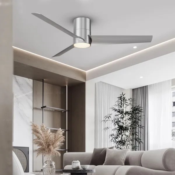 ZEVENTI - Ventilator de tavan BARROSA LED, 18W, 230V, Wi-Fi Tuya + telecomandă