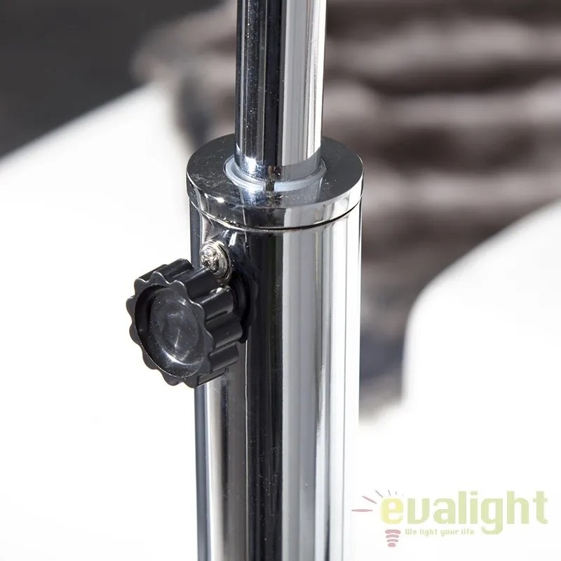 Lampadar inalt si elegant cu arc extensibil si abajur de 32cm, Big Bow II alb A-19694 VC