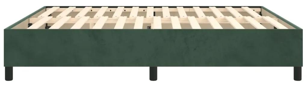 Cadru de pat box spring, verde inchis, 180x200 cm, catifea Verde inchis, 35 cm, 180 x 200 cm