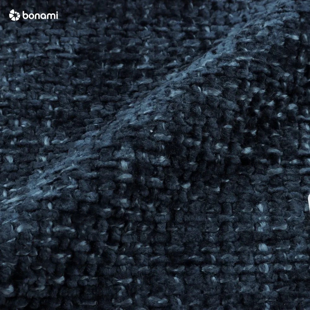 Pat matrimonial albastru închis tapițat cu spațiu de depozitare și somieră 200x200 cm Bellis – Micadoni Home