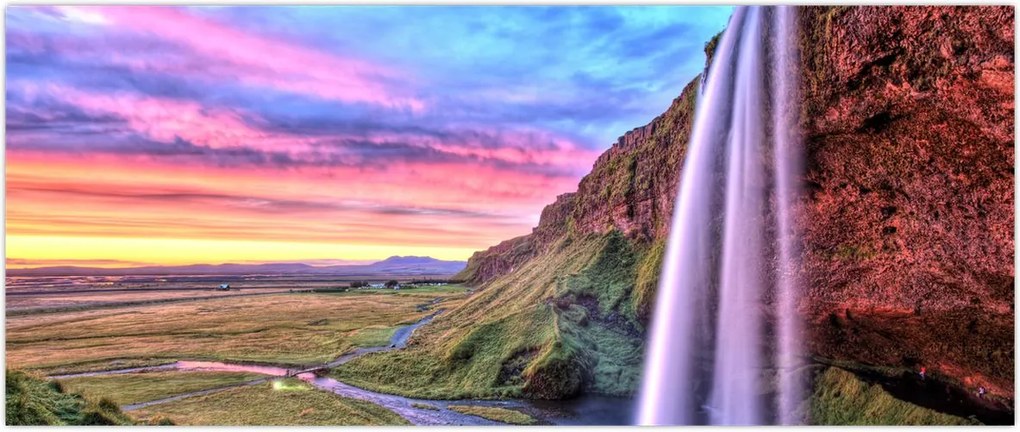 Tablou - Cascada Seljalandsfoss (120x50 cm)