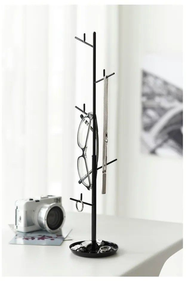 Suport pentru bijuterii YAMAZAKI Branch, negru