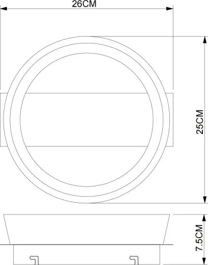 Globo 48048D - Plafonieră LED SYRAKUS LED/12W/230V 3000K 26x25 cm