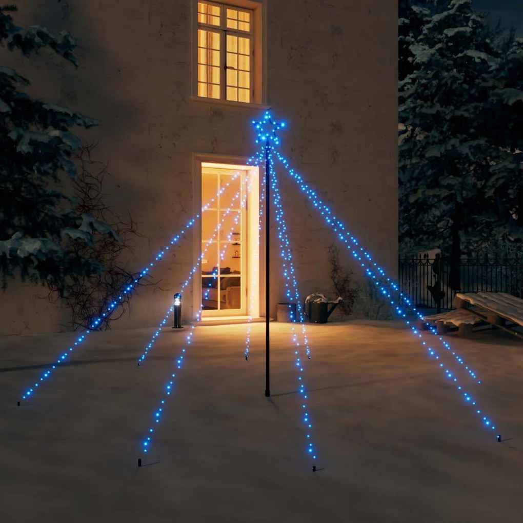 Lumini pentru bradul de Craciun, 400 LED-uri, albastru, 2,5 m 1, Albastru, 250 cm, straight led style