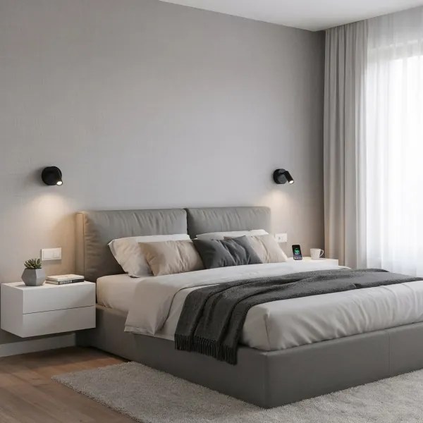 Spot LED de perete BEAN LED/3W/230V negru Ideal Lux