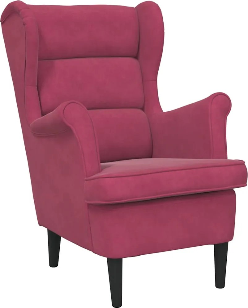 vidaXL Fotoliu, roșu vin, catifea