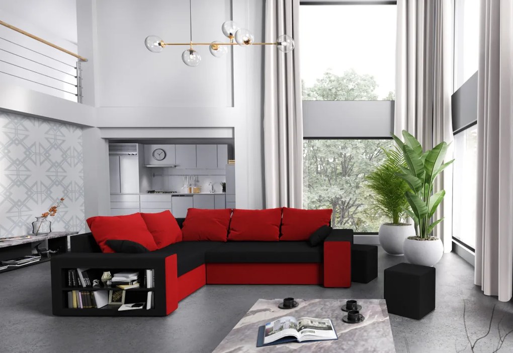 Supermobel Colțar extensibil DALLAS, 260x72x180, rainbow 27/31, stânga